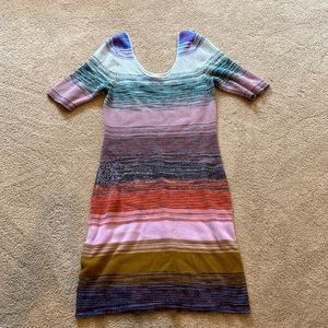 Knitted multi color dress